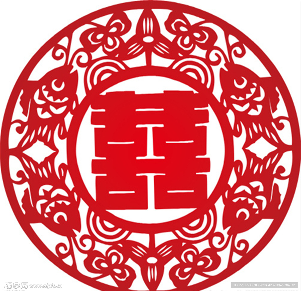 红色双喜贴纸