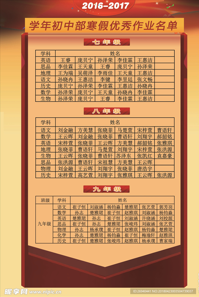 名单
