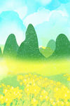 绿色背景