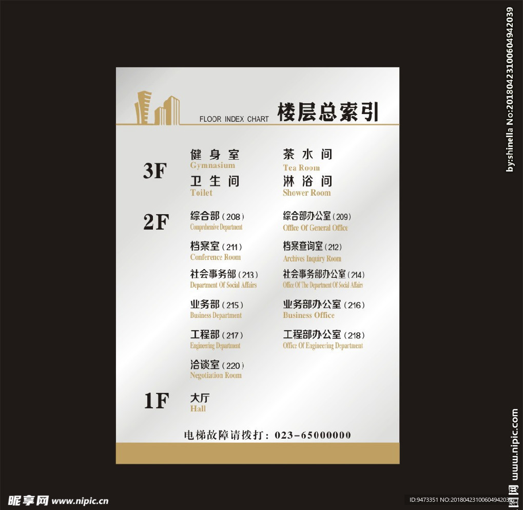 楼层索引牌