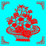 花篮剪纸