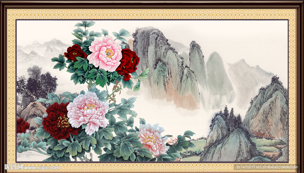 国画牡丹