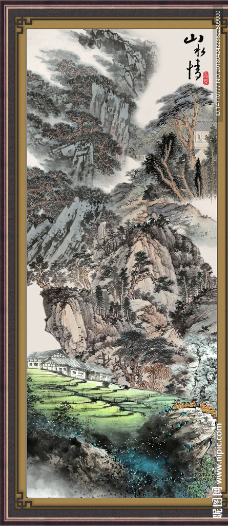 竖幅国画