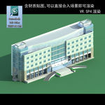 写字楼 现代办公楼 建筑模型图