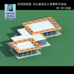 写字楼 现代办公楼 建筑模型图