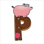 木纹字母图片