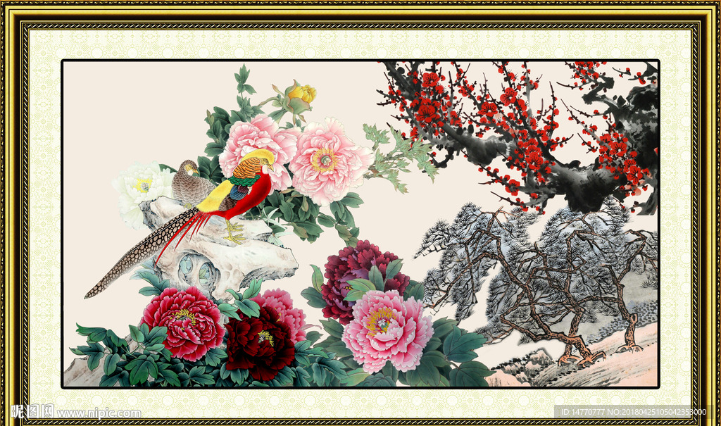 国画牡丹