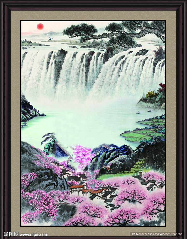 竖幅国画