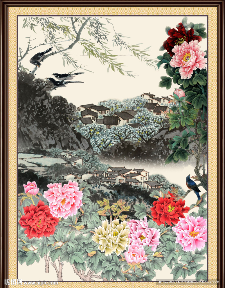 国画牡丹