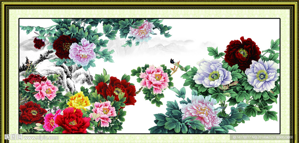 国画牡丹