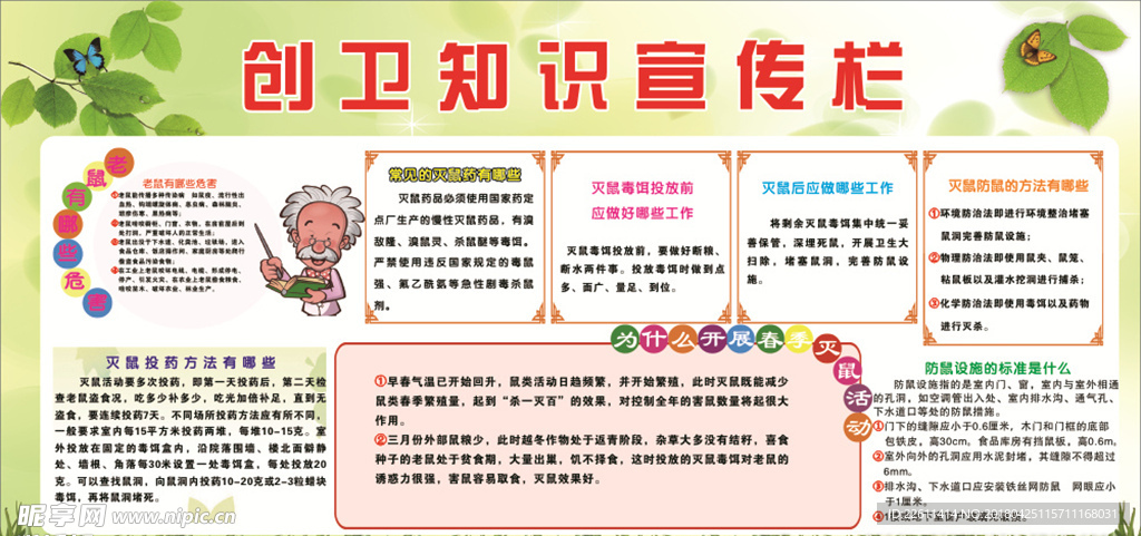 创卫知识宣传栏