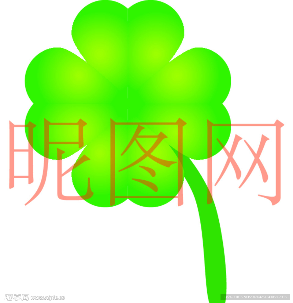 四叶草矢量图ai文件图层分明