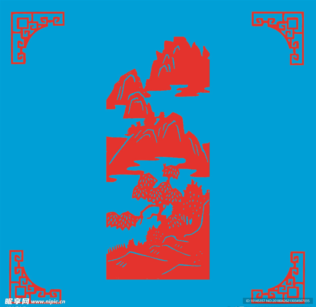 风景剪纸