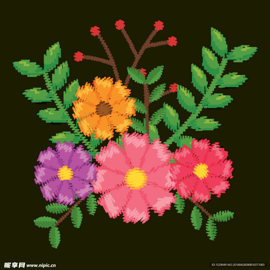 手绘花卉