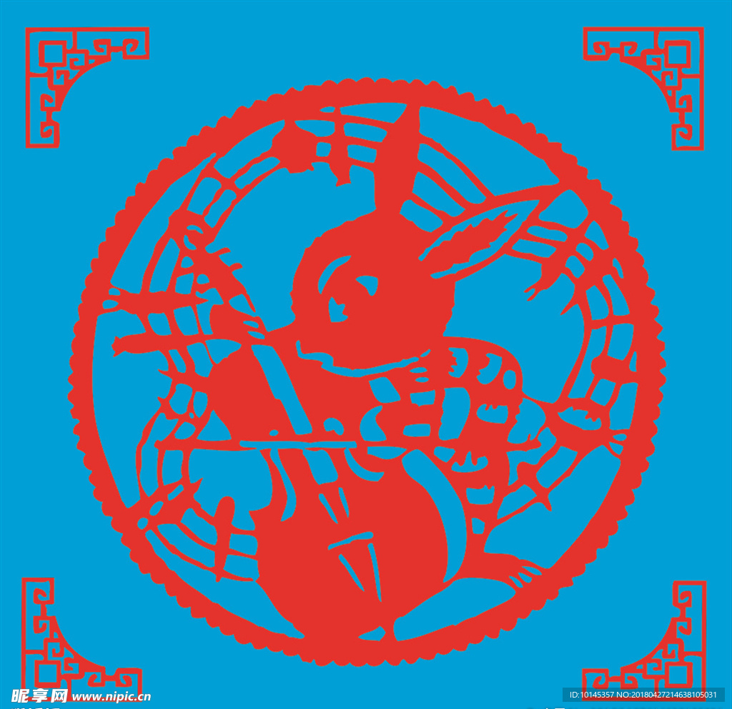 兔子剪纸
