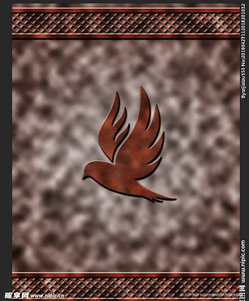 鸟 金属logo