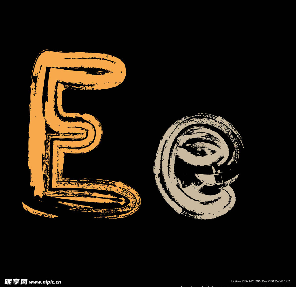 彩色字母设计图片