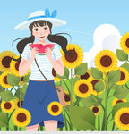 清新卡通花