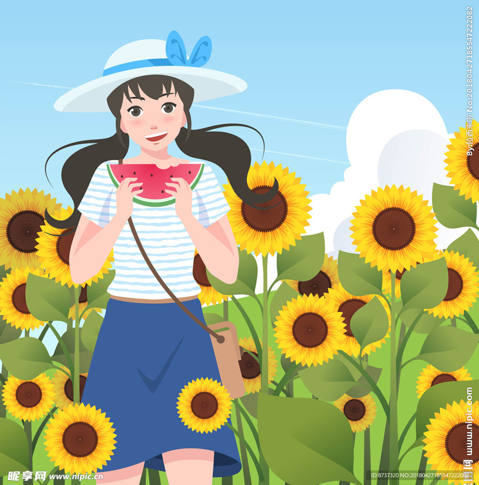 清新卡通花