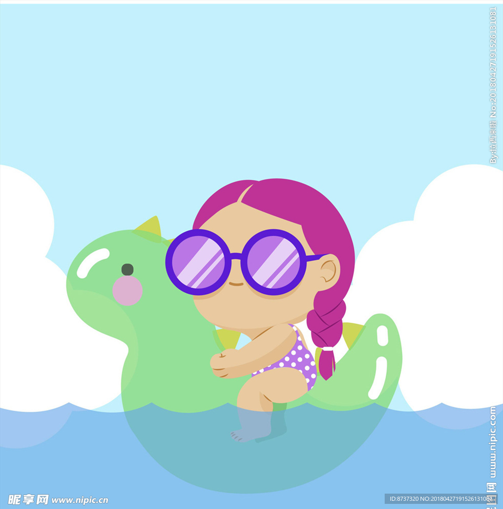 卡通图像夏天