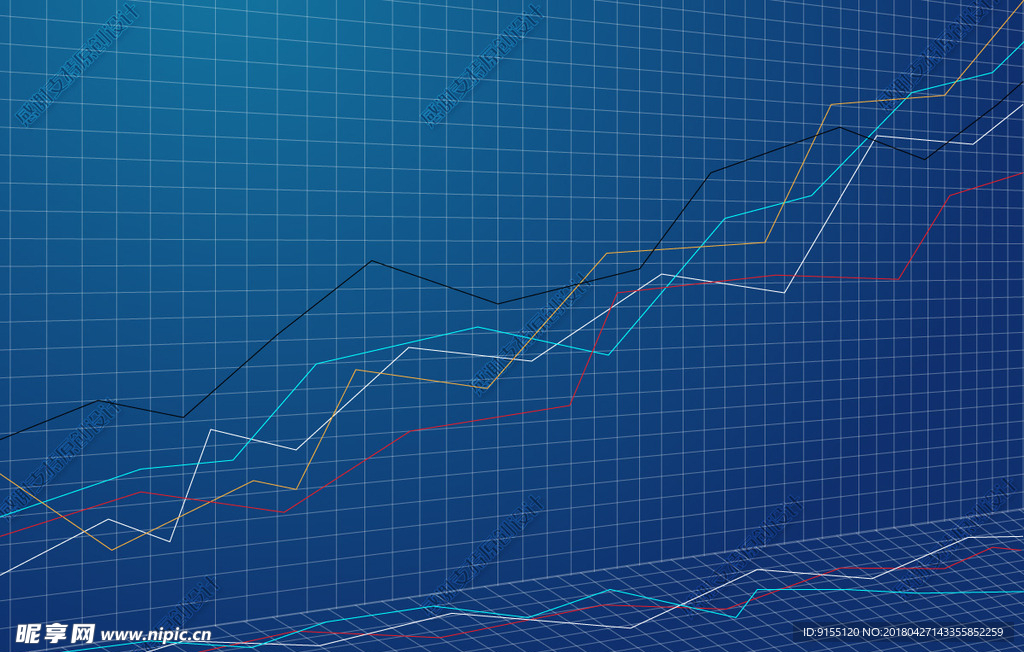 走势行情抽象概念图