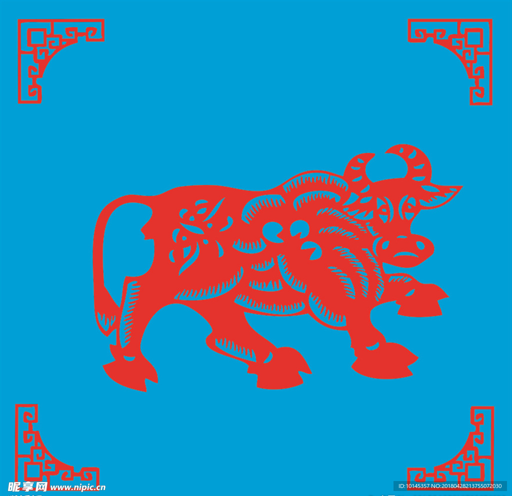 牛剪纸