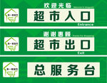 超市指示牌