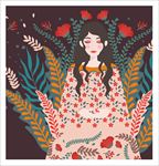 简笔画性感美女图片