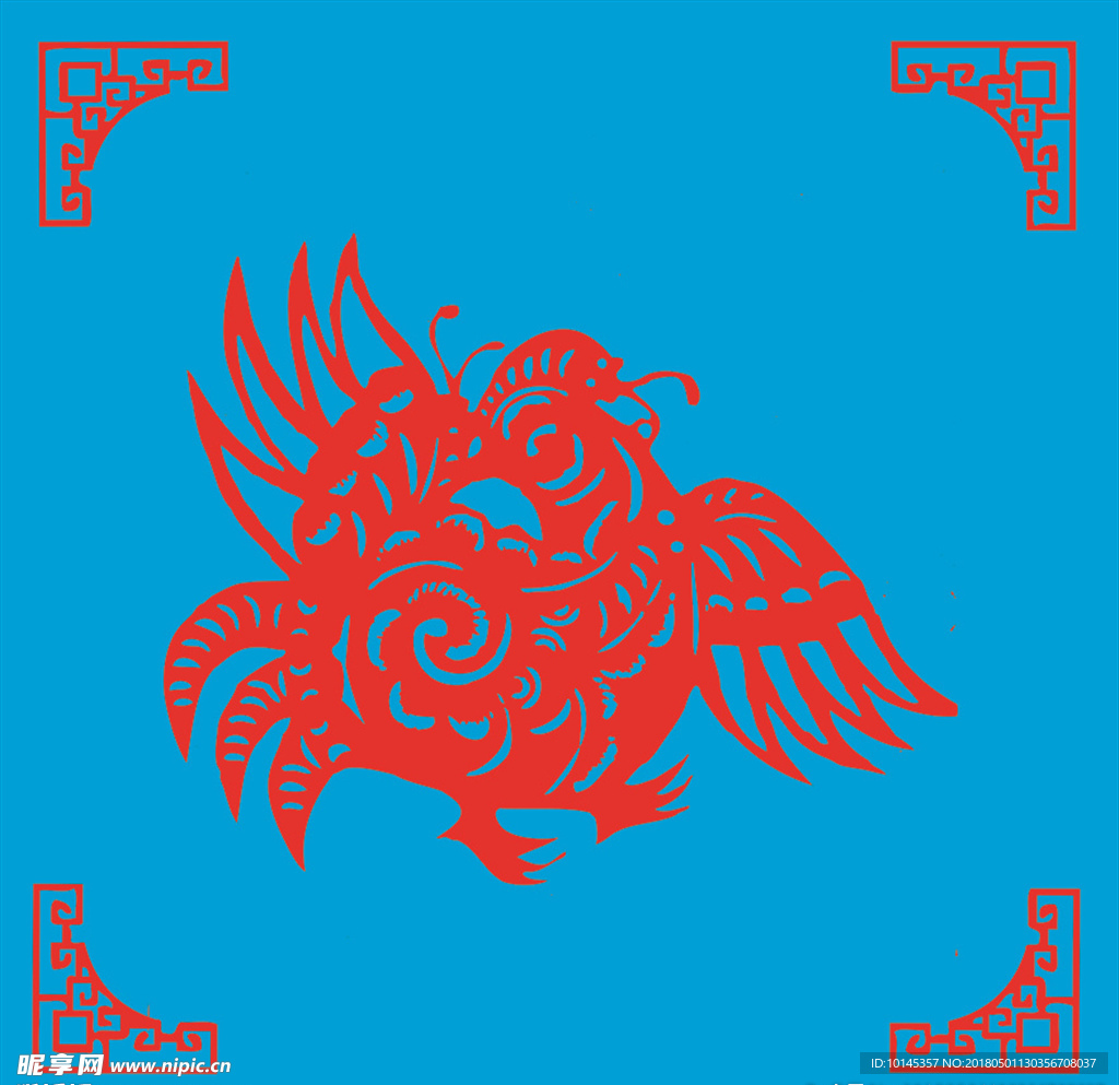 鸡剪纸