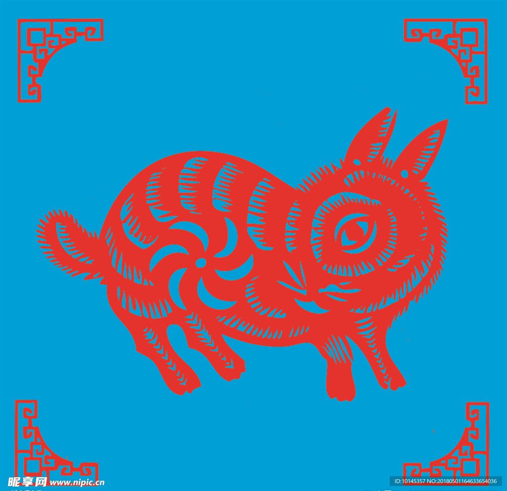 兔子剪纸