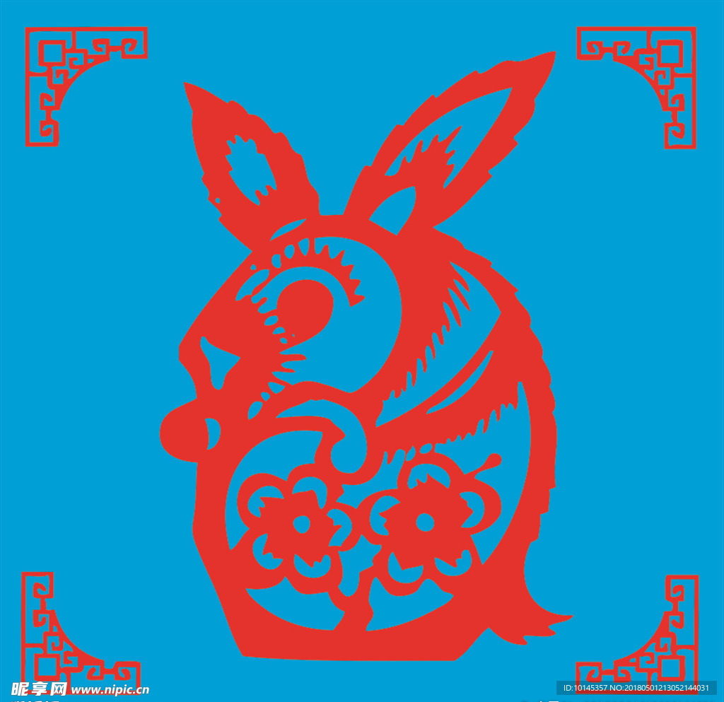 兔子剪纸
