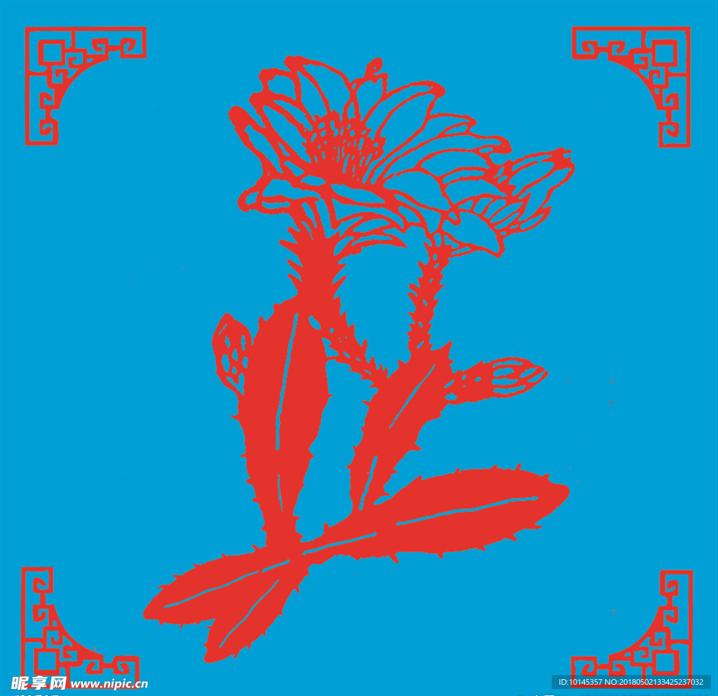 花卉剪纸