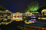 凤凰古城夜景 凤凰古城 古建筑