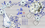 青花瓷3D影视墙