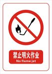 禁止明火作业标志