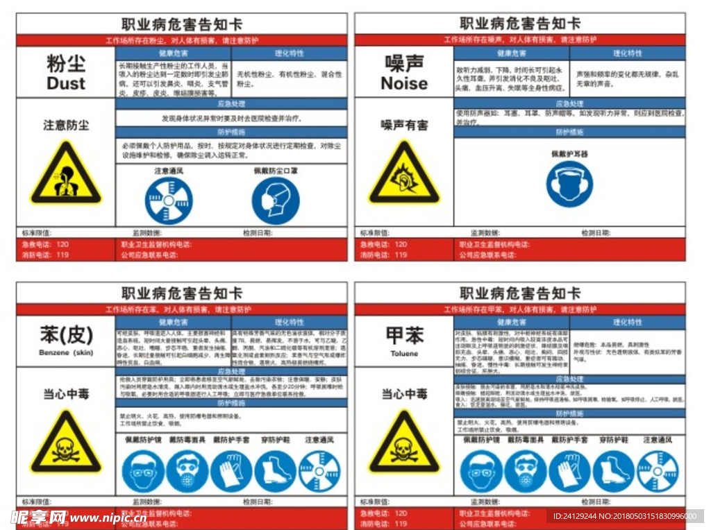 职业病危害告知卡