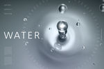 透明水滴元素海报背景图片下载