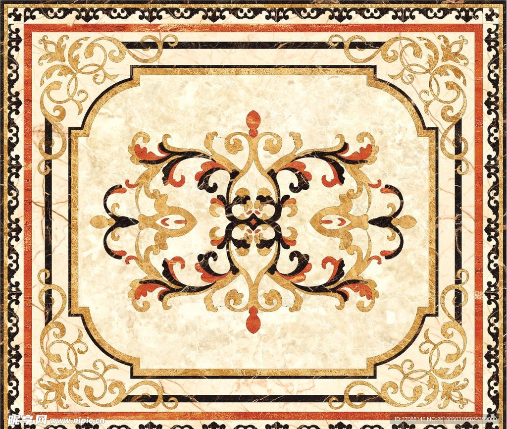 瓷砖水刀拼花装饰图案图片素材-编号31877454-图行天下