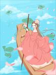 夏季唯美清新古风美女手绘插画