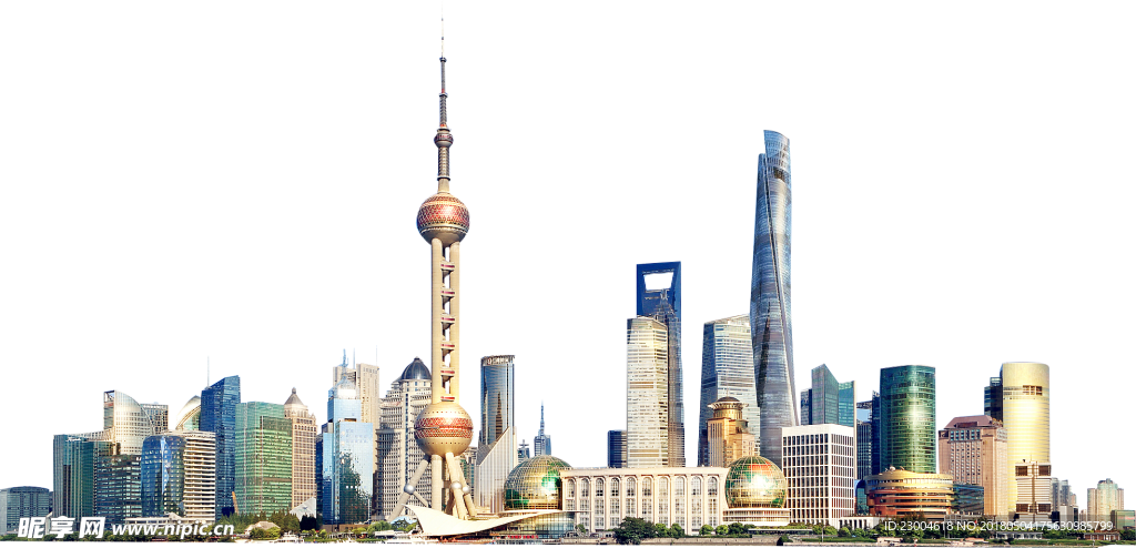 上海城市—透明素材