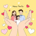 卡通幸福家庭