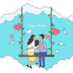 卡通幸福家庭