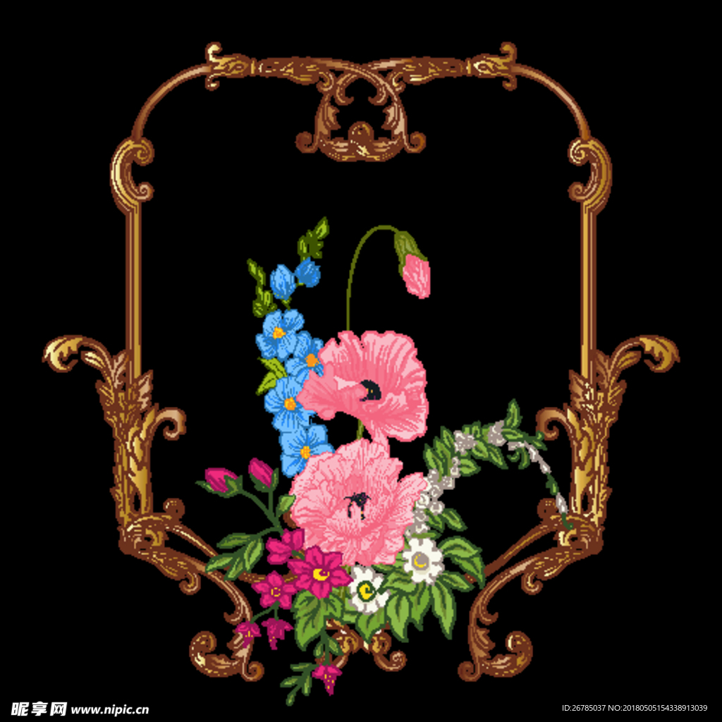 花朵边框