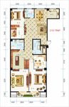 房地产户型图210.79平米