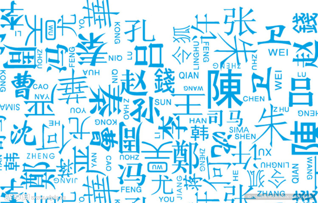 百家姓文安排版