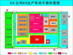 按危险等级分区的车间平面布局图