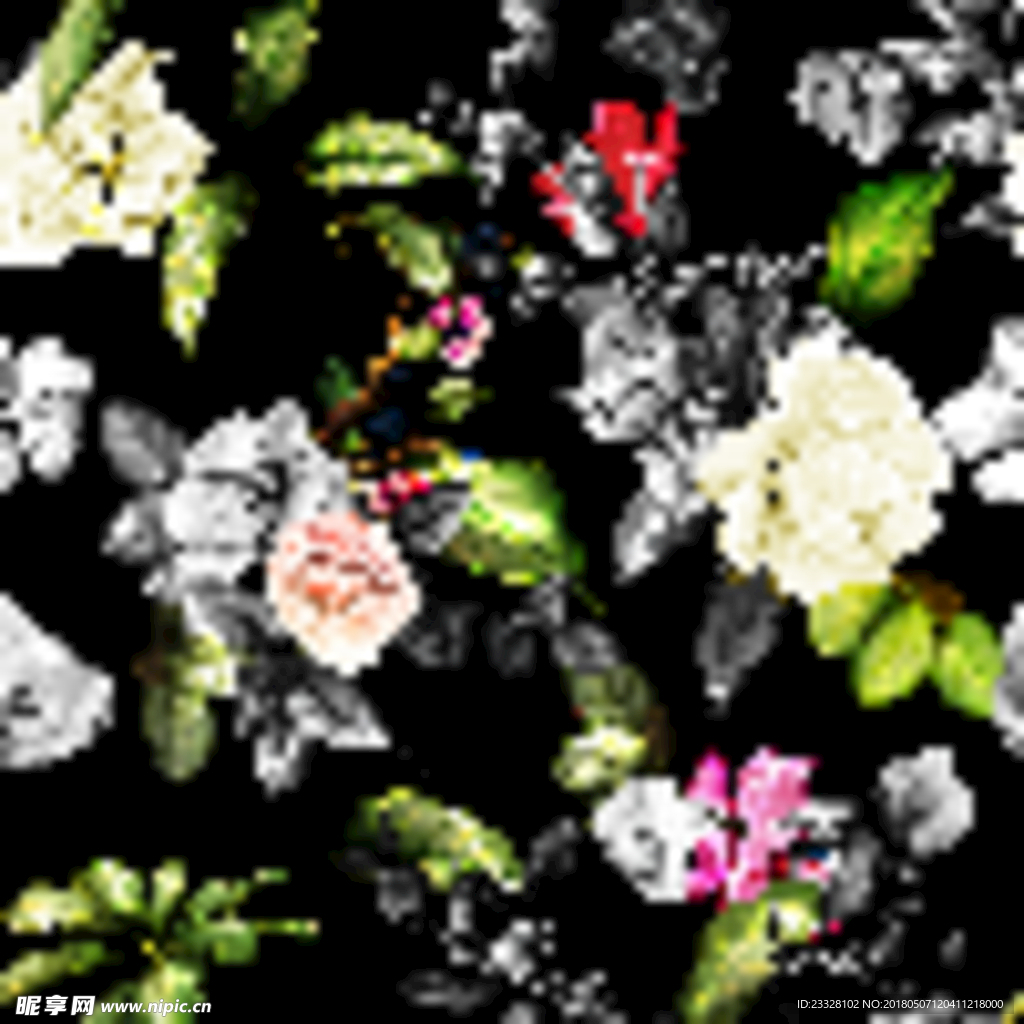 花卉无缝印花图案
