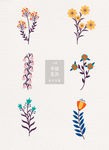 唯美手绘花卉矢量素材