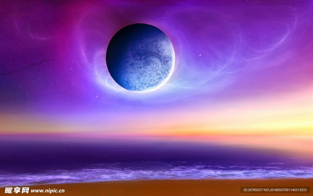 唯美星球背景