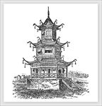 手绘线条建筑
